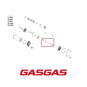 EIXO DAS BOMBAS DE OLEO GASGAS EC250F-350F EX250F-350F MC250F-350F 2021-2022