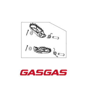 PAR DE PEDALEIRA GASGAS EC250-300-250F-350F EX250-300-250F-350F-450F 2021-2023 (79603040133)