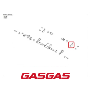 TRAVA ESQUERDA DO SISTEMA DE ABERTURA DE VALVULA GASGAS EC300 EX300 2021-2022