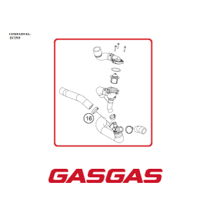 MANGEIRA COM VALVULA TERMOSTATICA GASGAS EX250F 2021-2022 (79135026033)