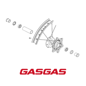 RODA DIANTEIRA COMPLETA GASGAS EC250-300-250F-350F EX250-300-250F-350F-450F MC125-250-250F-350F-450F 2021-2023