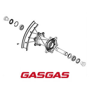 RODA TRASEIRA COMPLETA GASGAS EC250-300-250F-350F 2021-2023